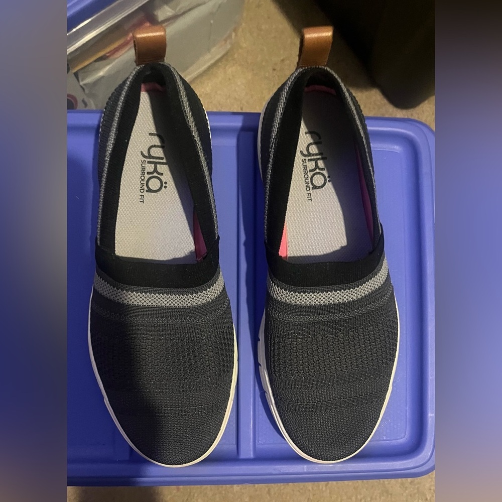 Ryka Charcoal and Gray Slip-On Shoes - Picture 2 of 13